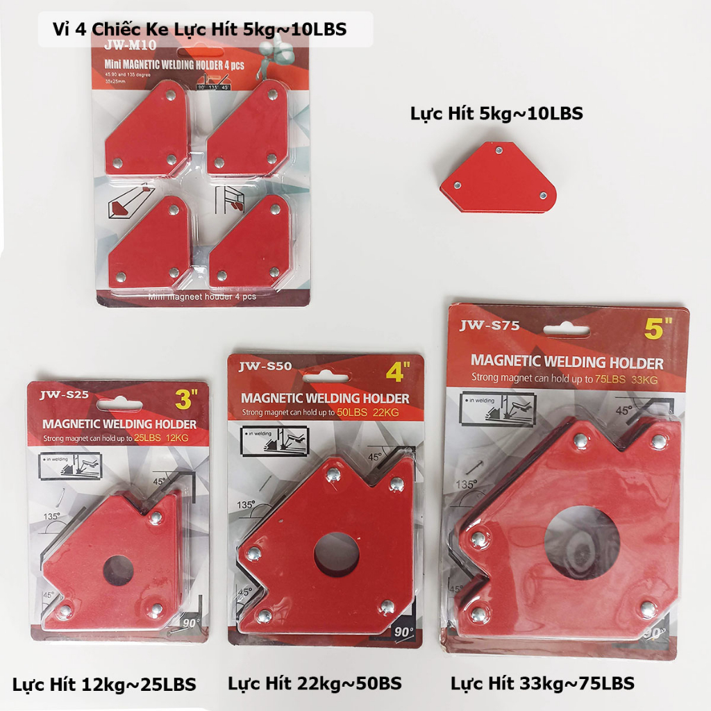 Ke góc nam châm 12kg - 22kg - 5kg hàn góc vuông, góc 45 độ