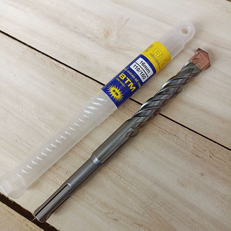 Mũi khoan bê tông BTM xịn - Các kích cỡ từ 6 - 16mm