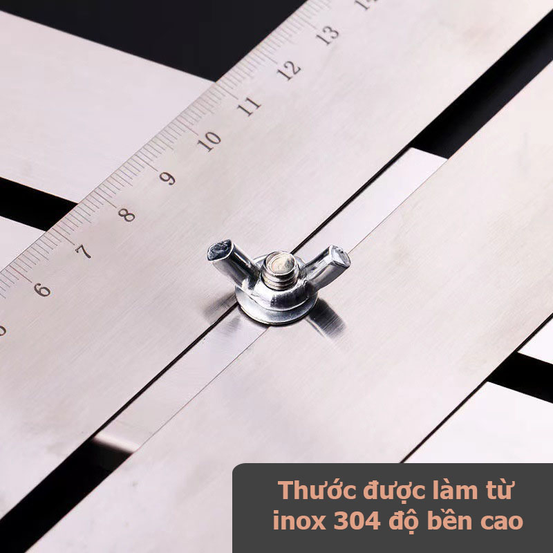 Thước lấy dấu khoan khoét lỗ gạch - Thước 2 đoạn Lấy dấu ống nước