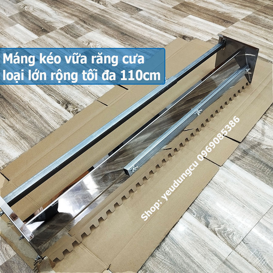 Máng kéo răng cưa tạo rãnh lát gạch mở rộng từ 60cm - 110cm
