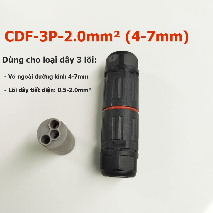 Cút nối dây điện chống nước 2 lõi , 3 lõi cho dây từ 0.5 - 2mm²