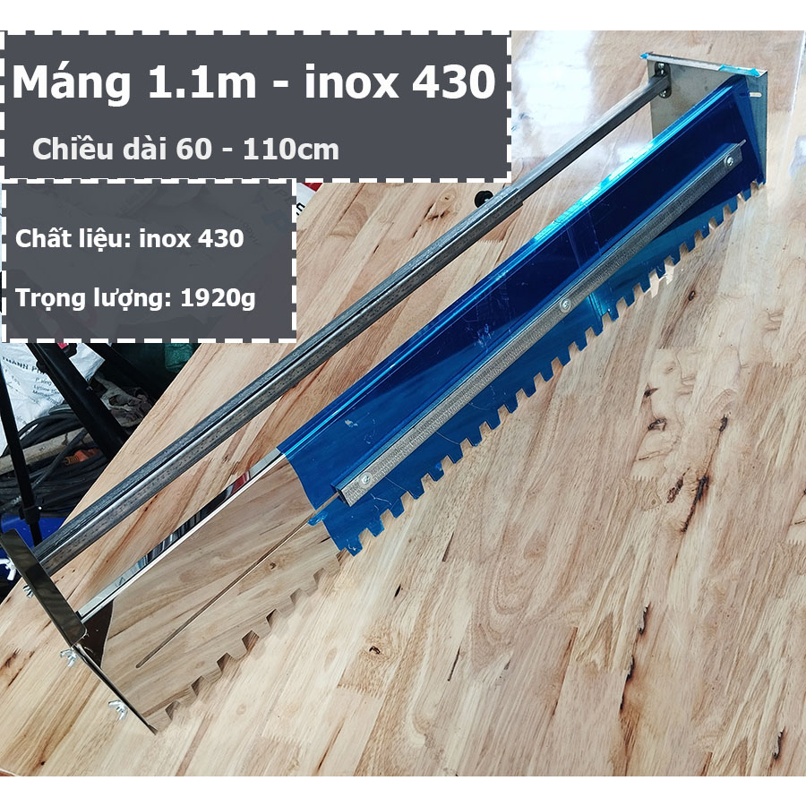 Máng kéo răng cưa tạo rãnh lát gạch mở rộng từ 60cm - 110cm