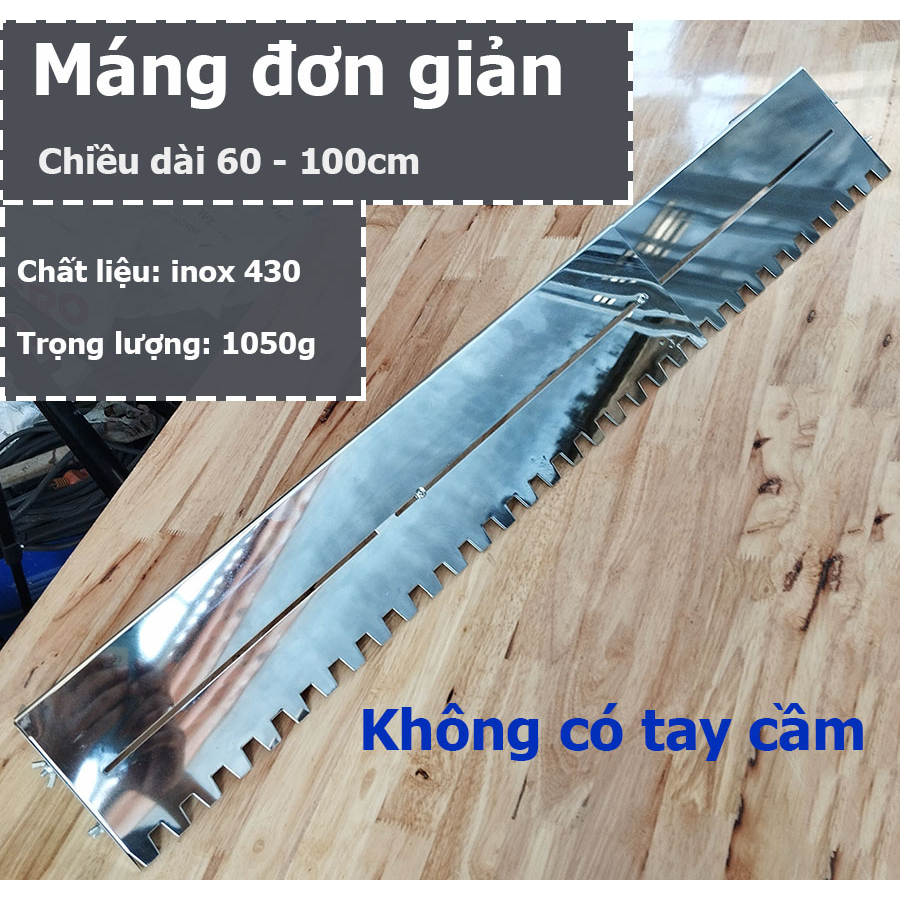 Máng kéo răng cưa tạo rãnh lát gạch mở rộng từ 60cm - 110cm