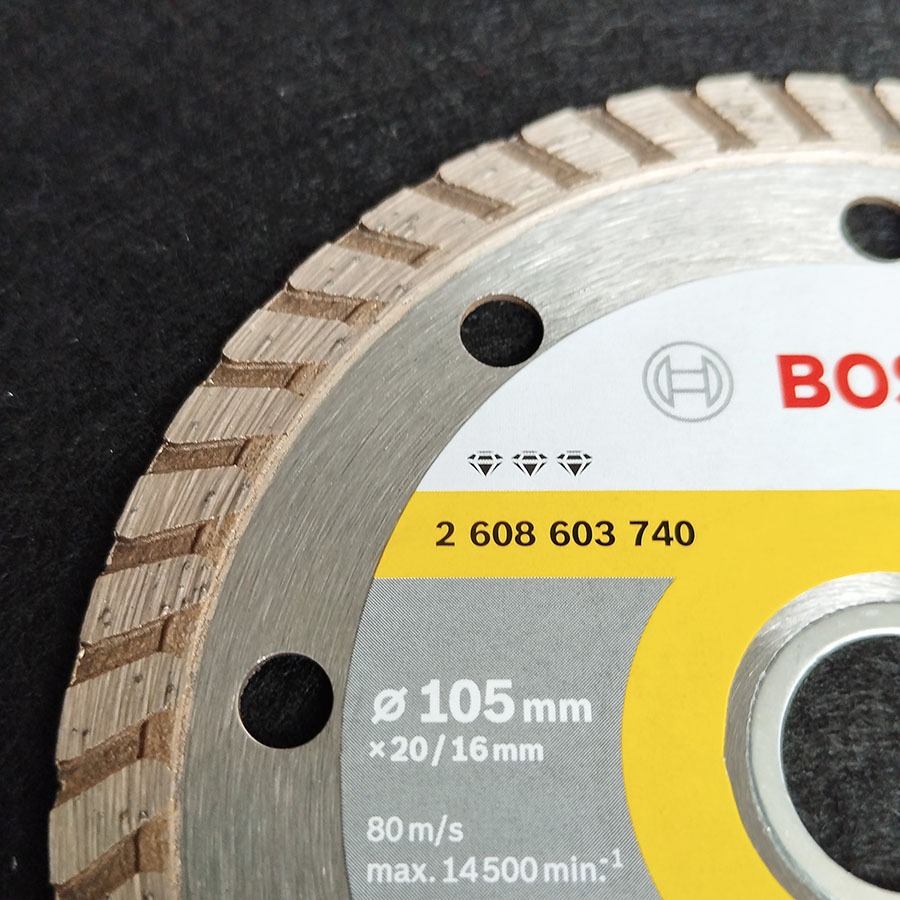 Đĩa cắt Gạch Đa Năng Kim Cương Turbo 105x16|20mm Thương Hiệu Đức Bosch Chính Hãng
