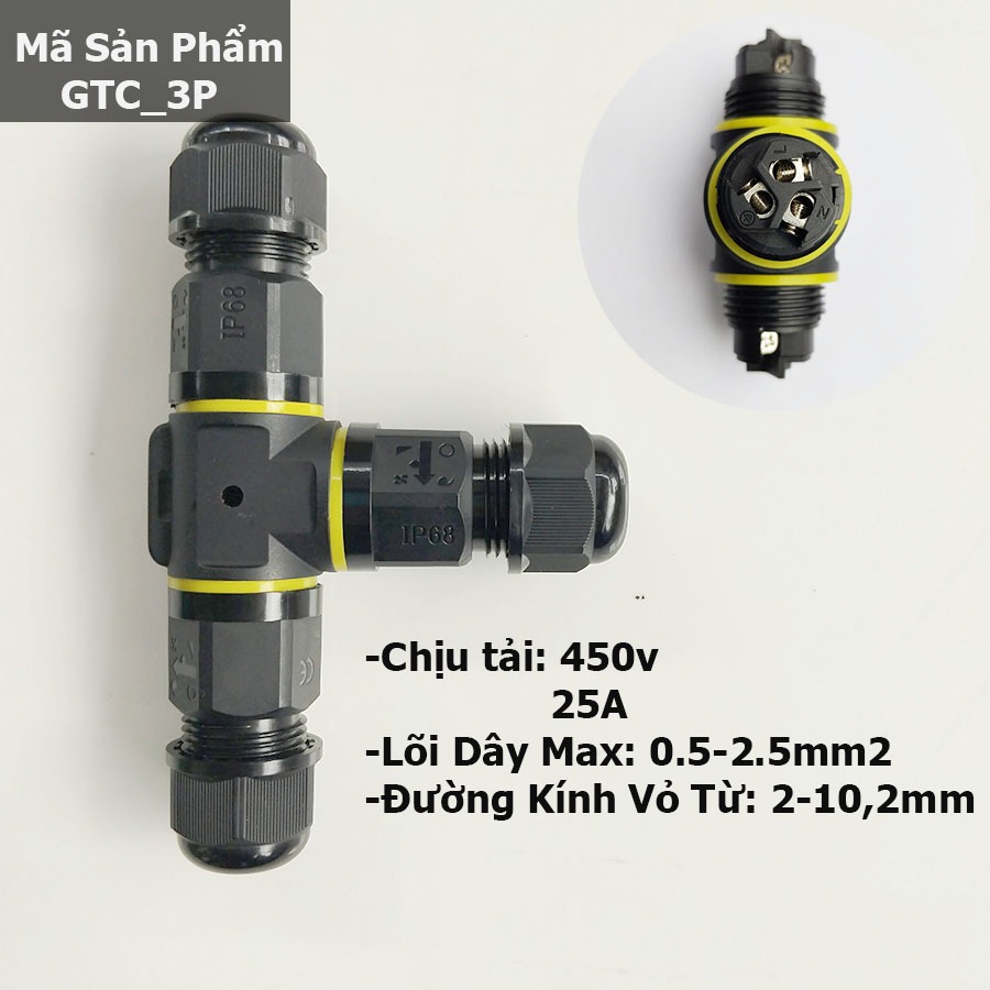 Cút Nối Dây Điện Chữ T Chống Nươc IP68