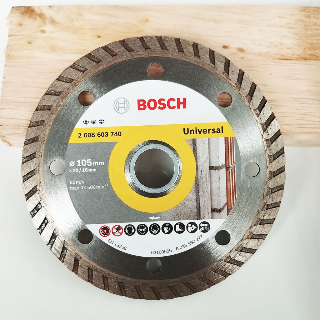 Đĩa cắt Gạch Đa Năng Kim Cương Turbo 105x16|20mm Thương Hiệu Đức Bosch Chính Hãng