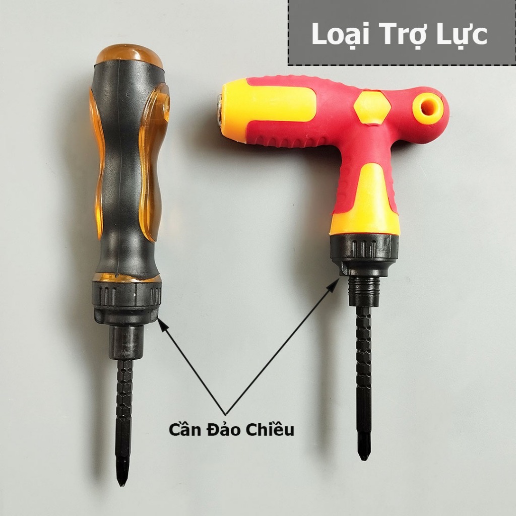 Các Loại Tua Vít Tự Động Đảo Chiều, Trợ Lực - Tô Vít 2 Đầu Từ tính Cán Bọc Cao Su