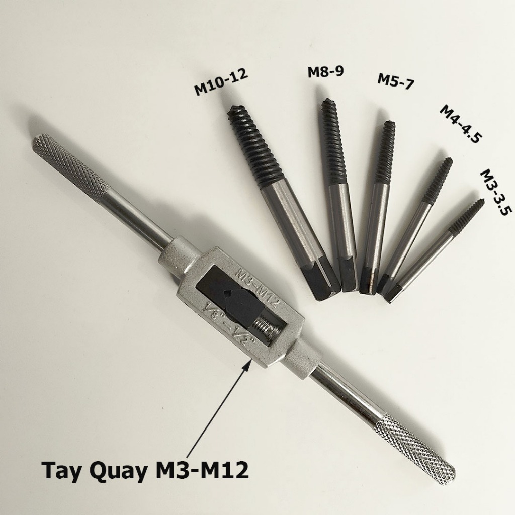 Bộ Dụng Cụ Tháo Lấy Ốc Gãy 11 Chi Tiết | Tháo Vít, Bulong Hỏng, Trờn Ren