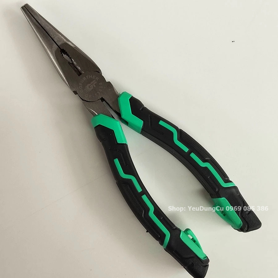 Bộ 3 Kìm điện, cắt, nhọn  8in GF - đầu kìm thép CR-V, tay bọc nhựa PVC