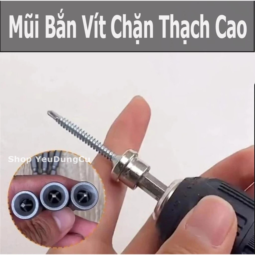 Mũi Bắn Vít PH2 Từ Tính Chặn Chống Lún | Dụng Cụ Thi Công Thạch Cao & Gỗ