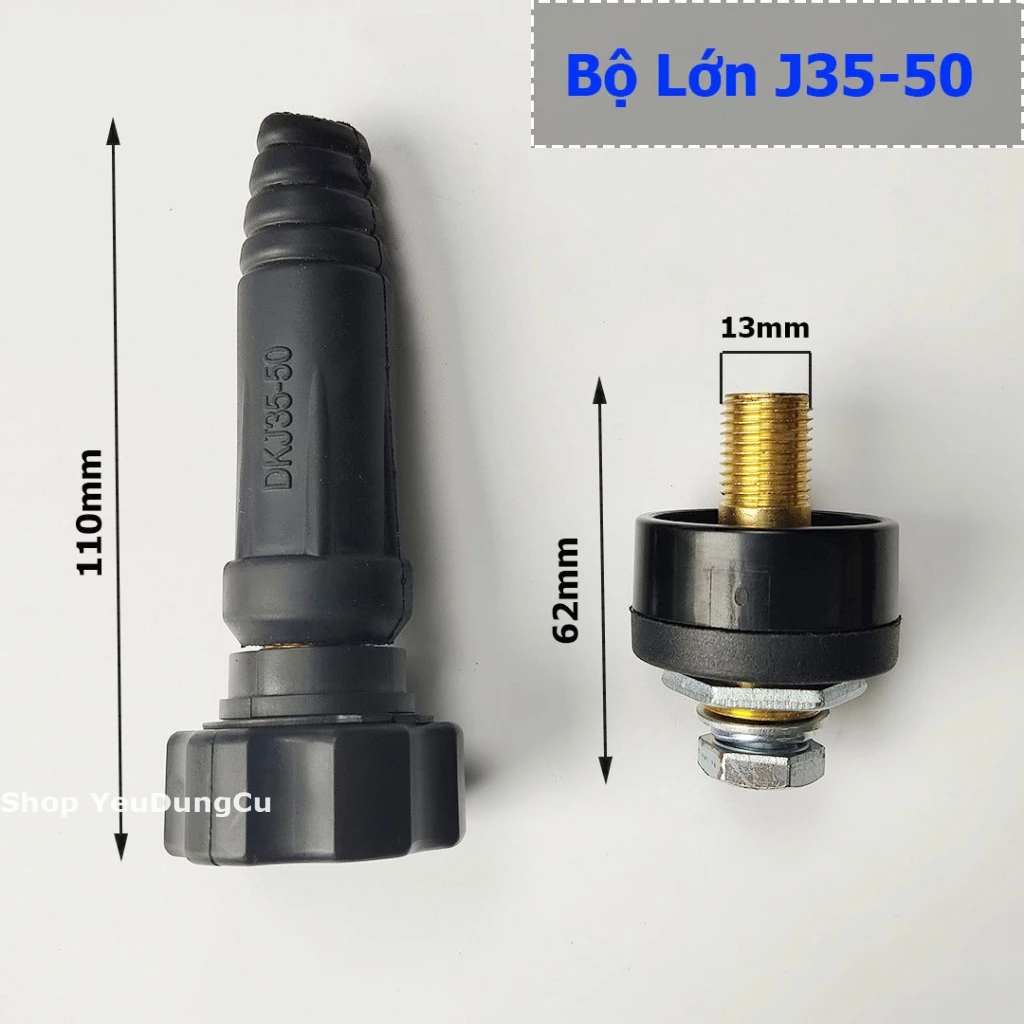 Bộ Giắc Hàn Ren Xoáy DKJ 10-25 & 35-50