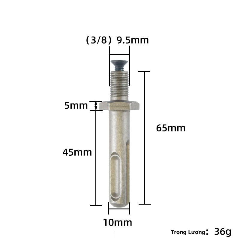 Đầu chuyển đổi khoan bê tông sang khoan kẹp - Chân Gài SDS
