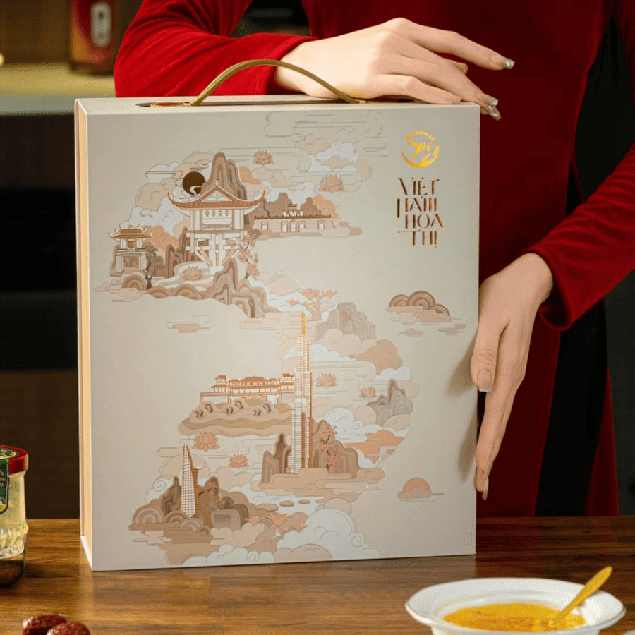 Set Quà 12 Hũ - Yến Chưng Tươi - Việt Nam Hoa Thị