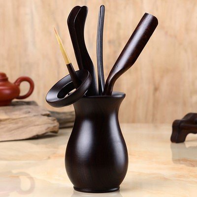 BỘ TRÀ CỤ GỖ HẮC ĐÀN CAO CẤP
