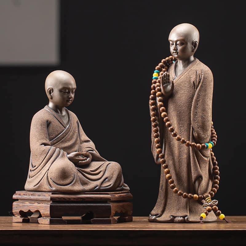 TƯỢNG BÀY BÀN TRÀ TĨNH NGỘ THIỀN TĂNG