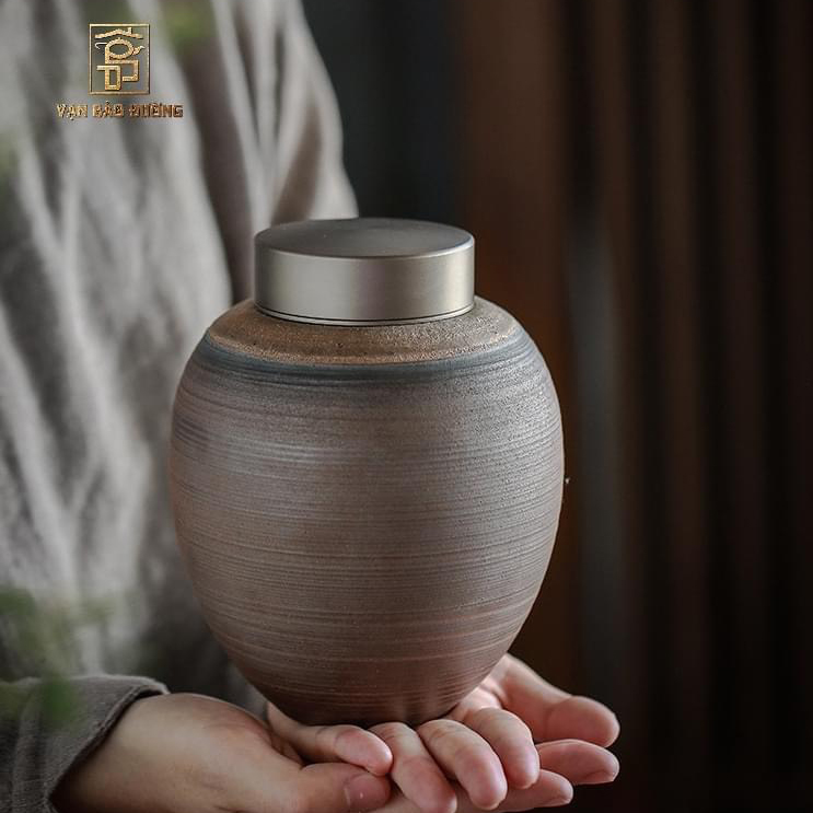 HŨ ĐỰNG TRÀ GỐM KHOÁNG ĐÁ