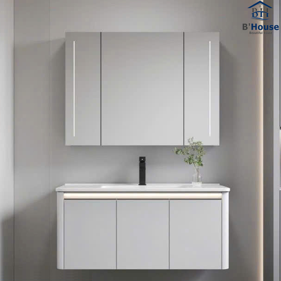 Bộ Tủ Gương Phòng Tắm, Tủ Lavabo Đẹp, Tủ Lavabo Phòng Tắm SUS 286