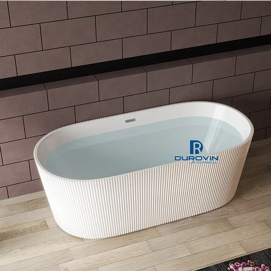 Bồn Tắm Ovan Cạnh Thẳng Lam Sóng DRV-823 – Sang Trọng, Tinh Tế Cho Không Gian Phòng Tắm