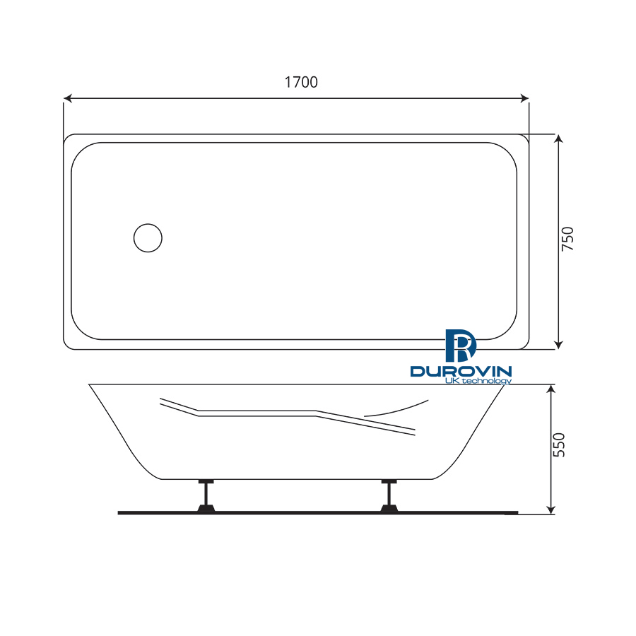 Bồn Tắm Chữ Nhật Liền Khối DRV-2229 – Đẳng Cấp Sang Trọng Cho Phòng Tắm