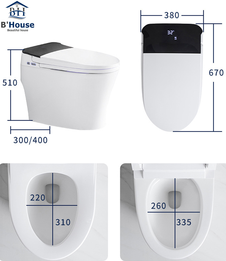 Bồn cầu thông minh giá rẻ, bồn cầu điện tử tự động BC 6903