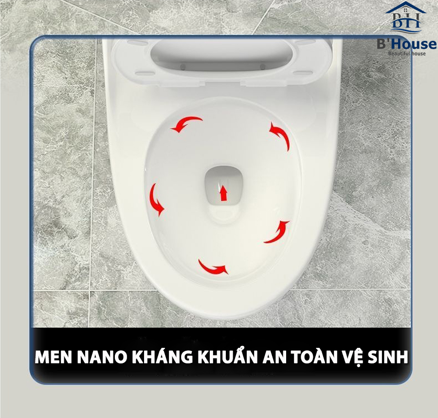 Bồn Cầu Liền Khối Cao Cấp BC 8018