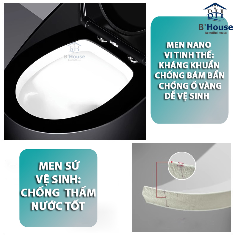 Bồn Cầu Liền Khối Nano BC 806B