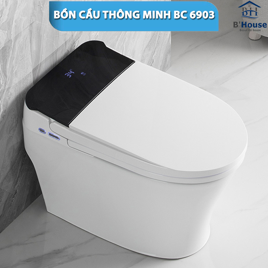 Bồn cầu thông minh giá rẻ, bồn cầu điện tử tự động BC 6903