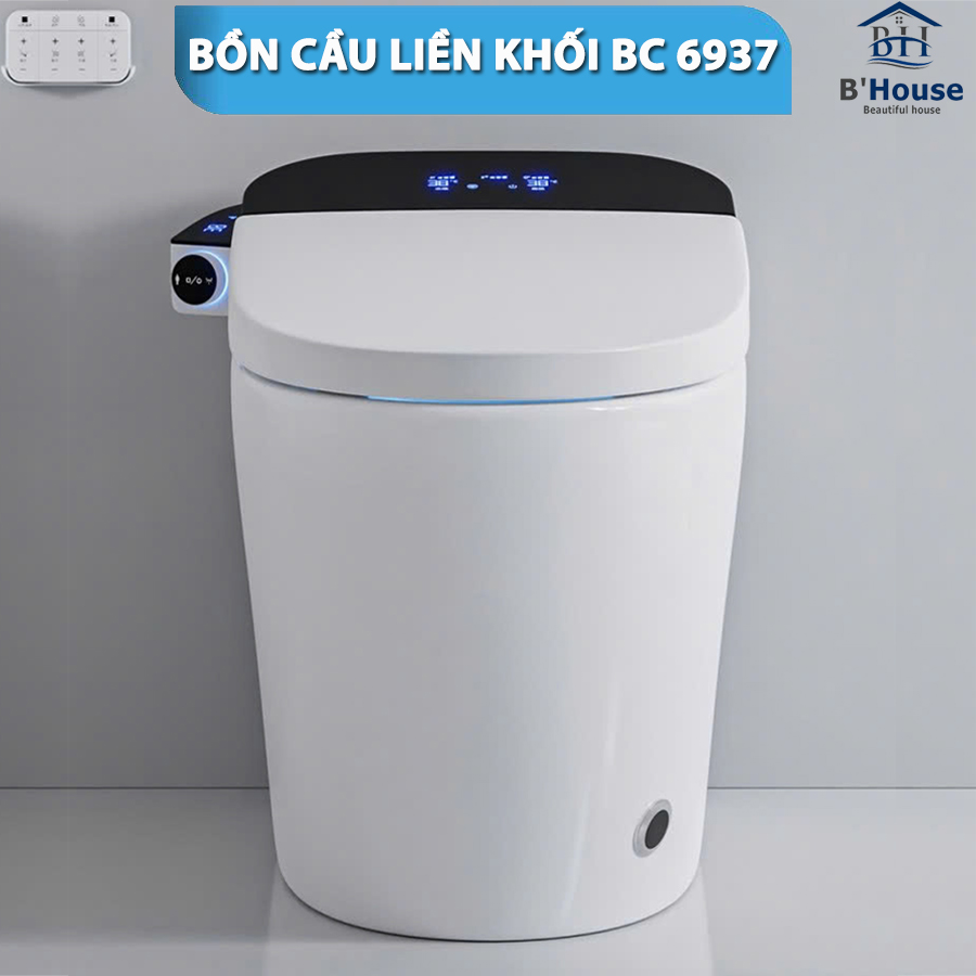 Bồn cầu thông minh giá rẻ, bồn cầu điện tử tự động CR 6937