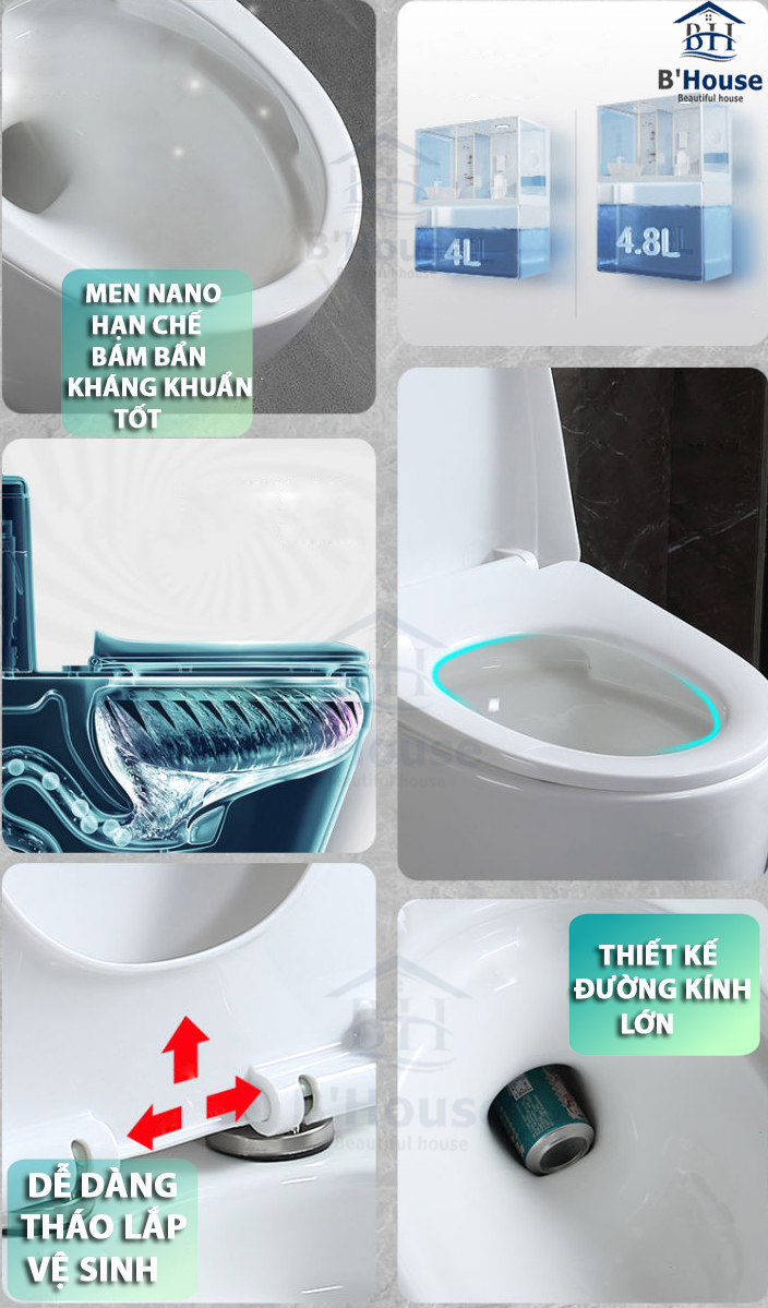 Bồn Cầu Liền Khối BC 807