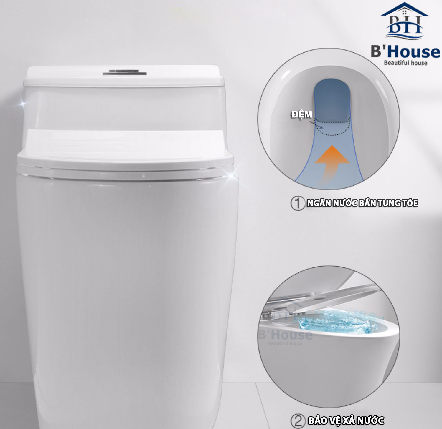 Bồn Cầu Liền Khối BC 809