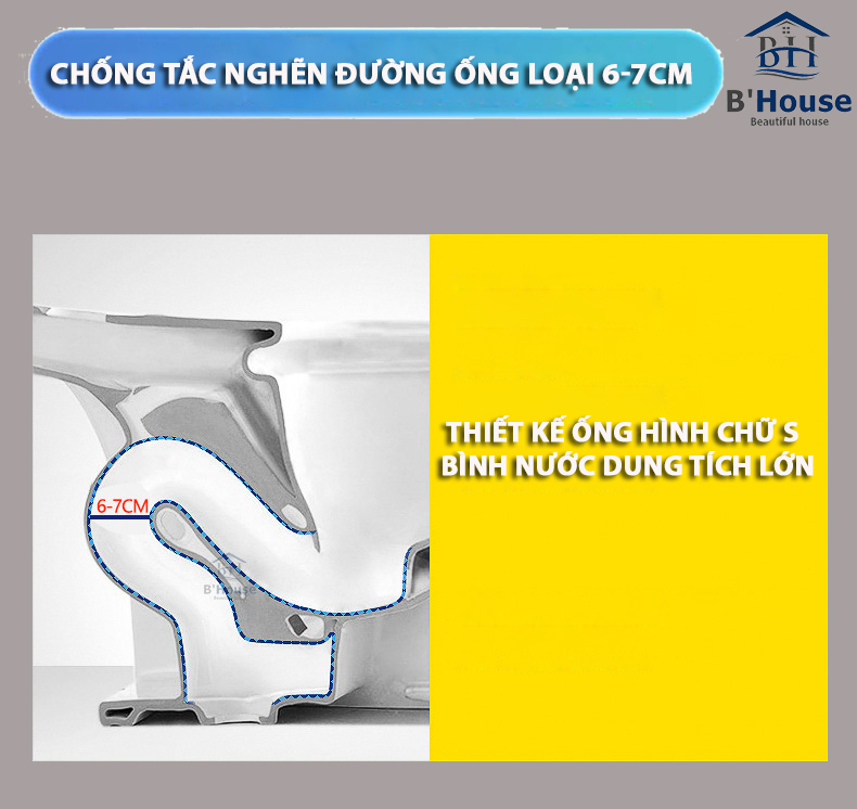 Bồn Cầu Liền Khối Cao Cấp BC 805