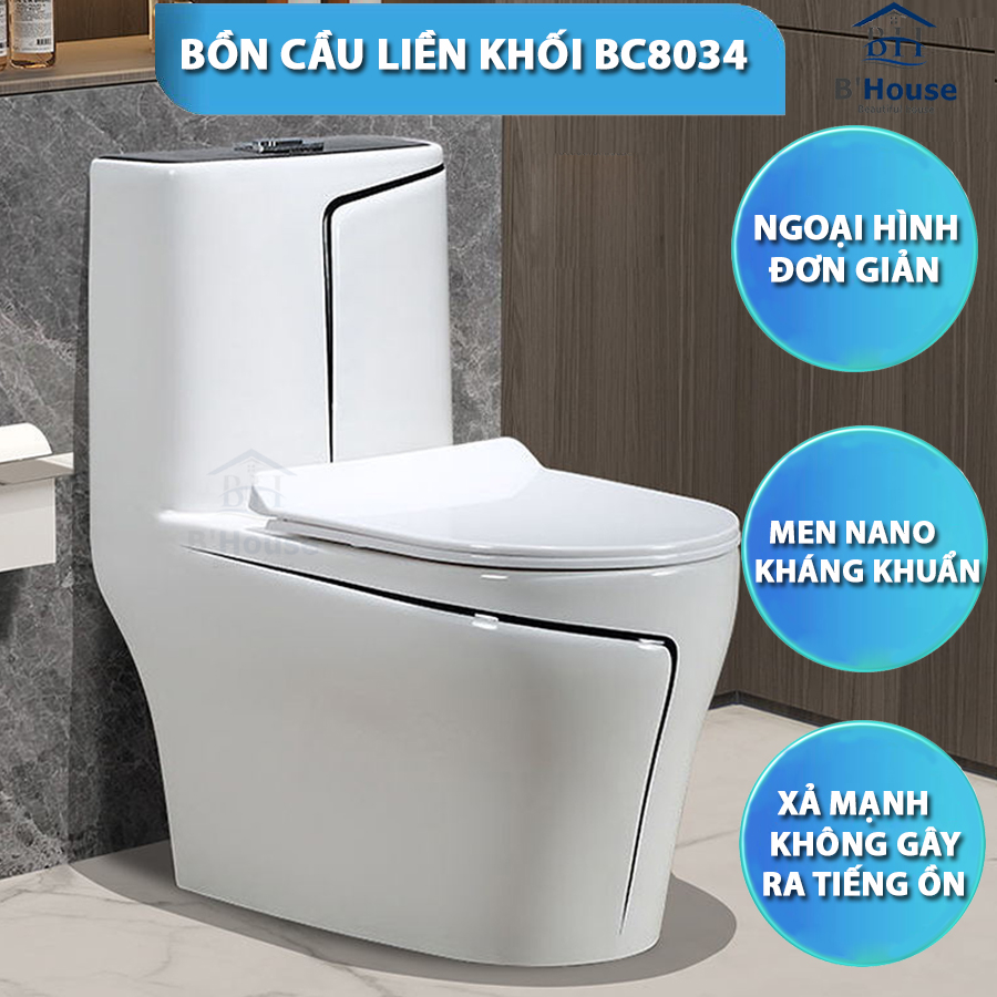 Bồn Cầu Liền Khối BC 8034