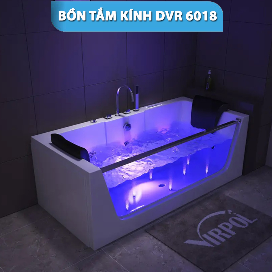 Bồn tắm liền khối có kính Bồn tắm hiện đại cho phòng tắm Bồn tắm kính DRV 6018