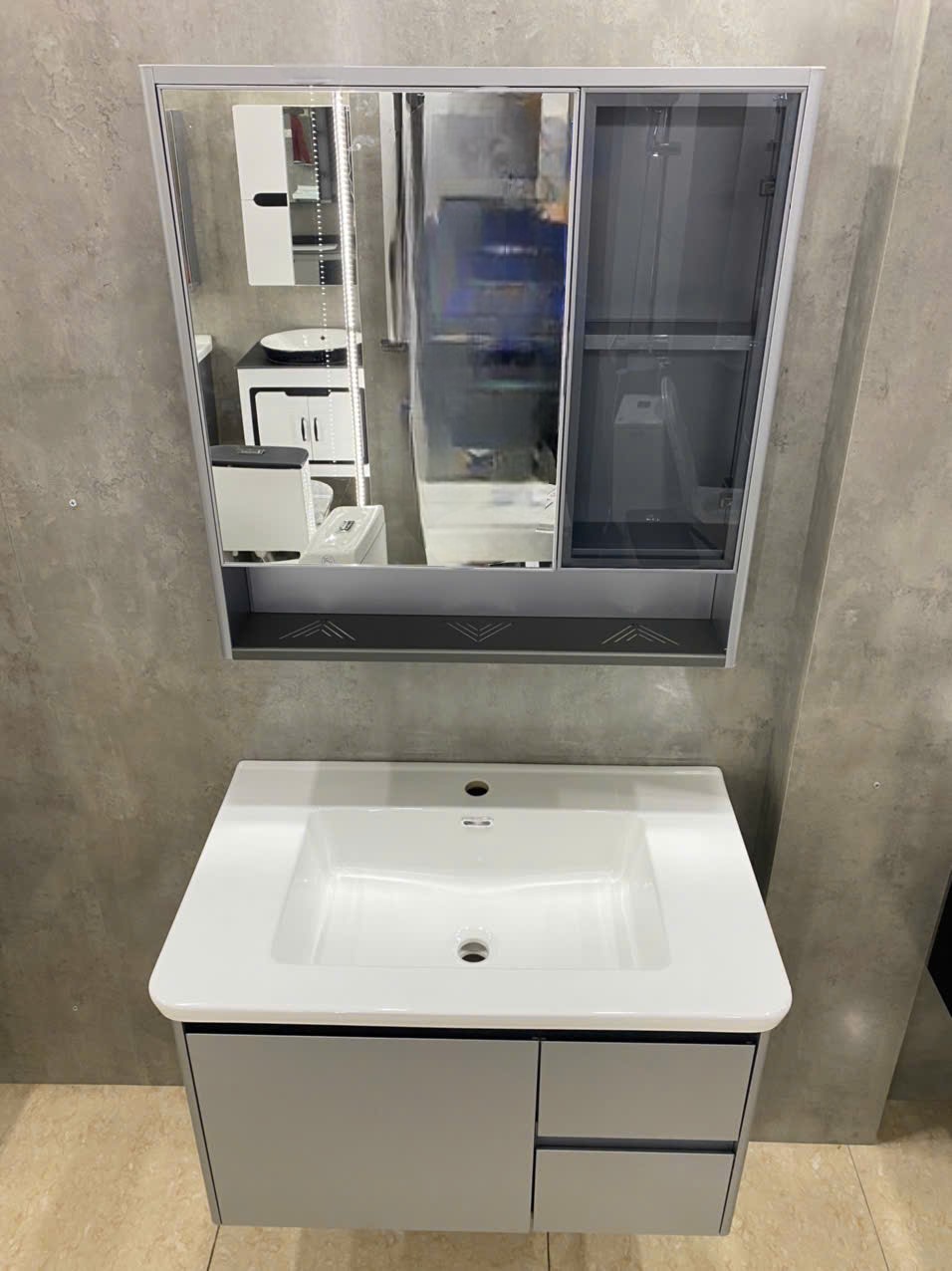 Tủ Gương Phòng Tắm, Tủ Lavabo Đẹp, Tủ Lavabo Phòng Tắm SUS 3105