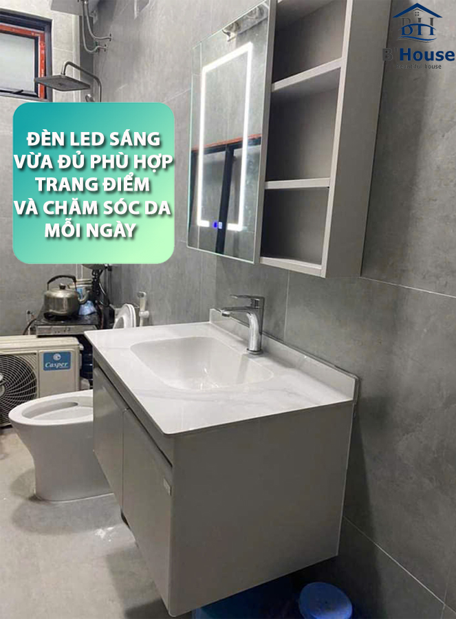 Tủ Gương Phòng Tắm, Tủ Lavabo Đẹp, Tủ Lavabo Phòng Tắm SUS 1802A