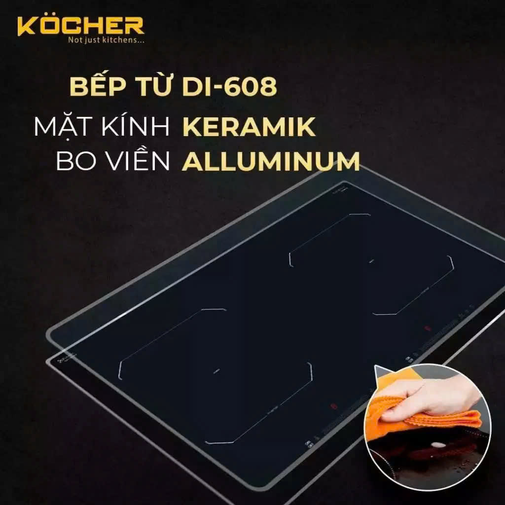 bếp từ đôi cao cấp bếp từ mặt kính Keramik bếp từ Inverter tiết kiệm điện
