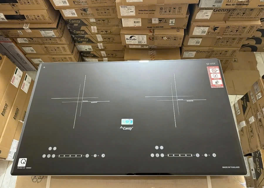 bếp từ đôi Canzy 9999H bếp từ đôi Inverter tiết kiệm điện bếp từ 2 vùng nấu