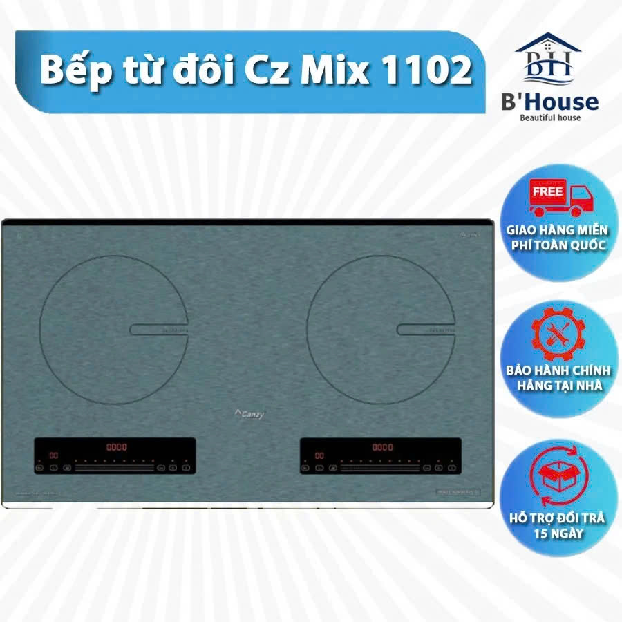 bếp từ đôi Canzy CZ-MIX1102 bếp từ Canzy bếp từ đôi bếp điện từ Canzy bếp từ tiết kiệm điện