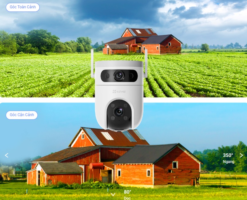 Camera 2 mắt không dây