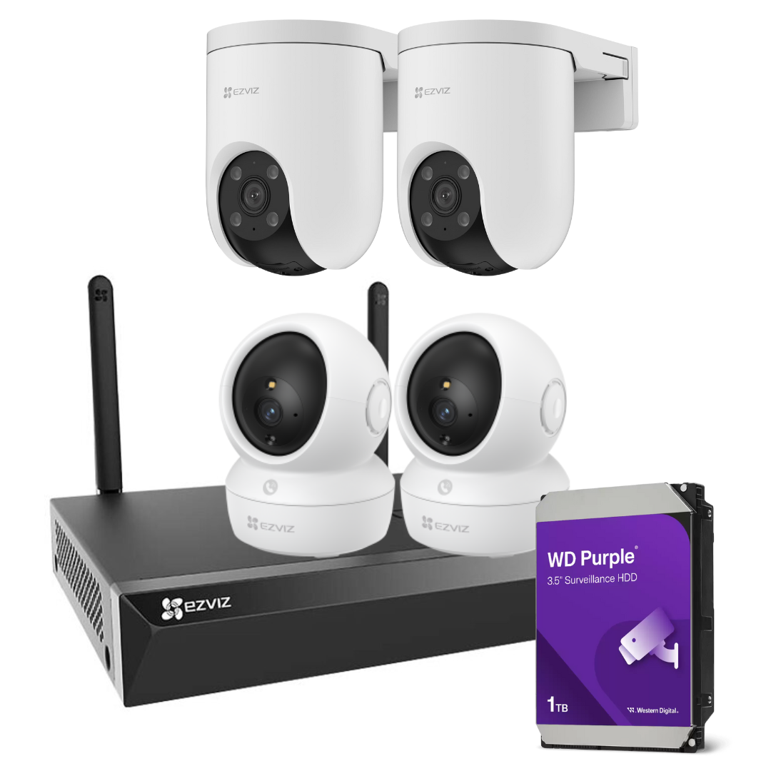 Bộ KIT camera trong nhà và ngoài trời Ezviz 3MP xoay 360