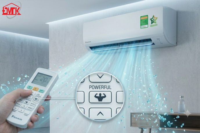 Khám phá chế độ Powerful trên máy lạnh