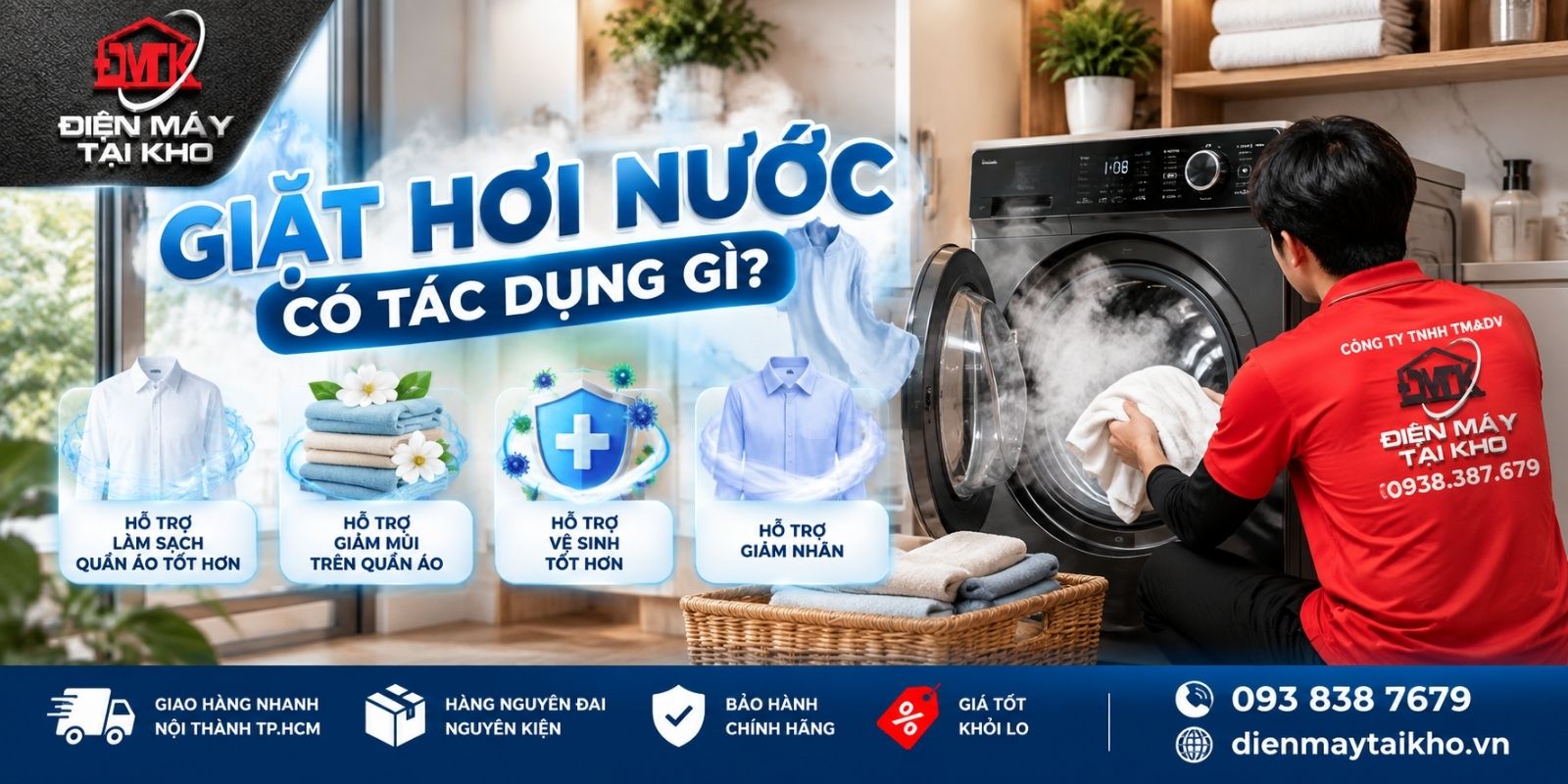 Giặt Hơi Nước Có Tác Dụng Gì? Có Nên Chọn Máy Giặt Có Steam?