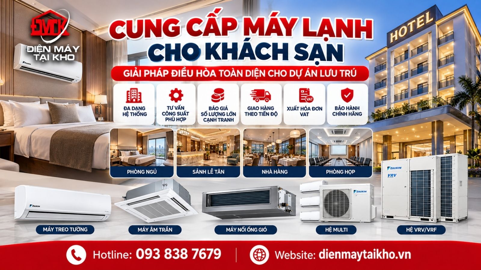 Cung Cấp Máy Lạnh Cho Khách Sạn: Tư Vấn, Báo Giá Số Lượng
