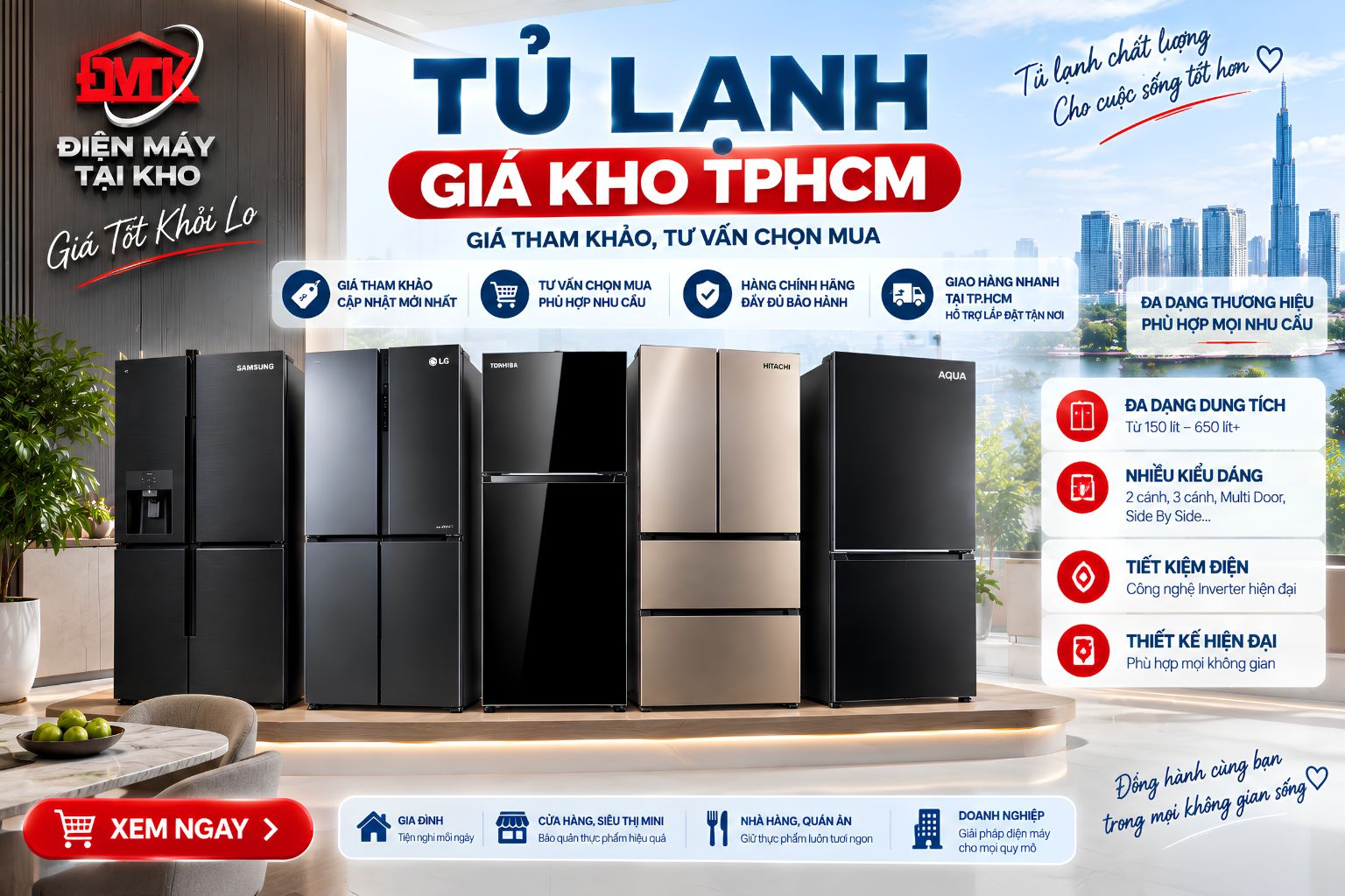 Tủ lạnh giá kho TPHCM: Giá tham khảo, tư vấn chọn mua