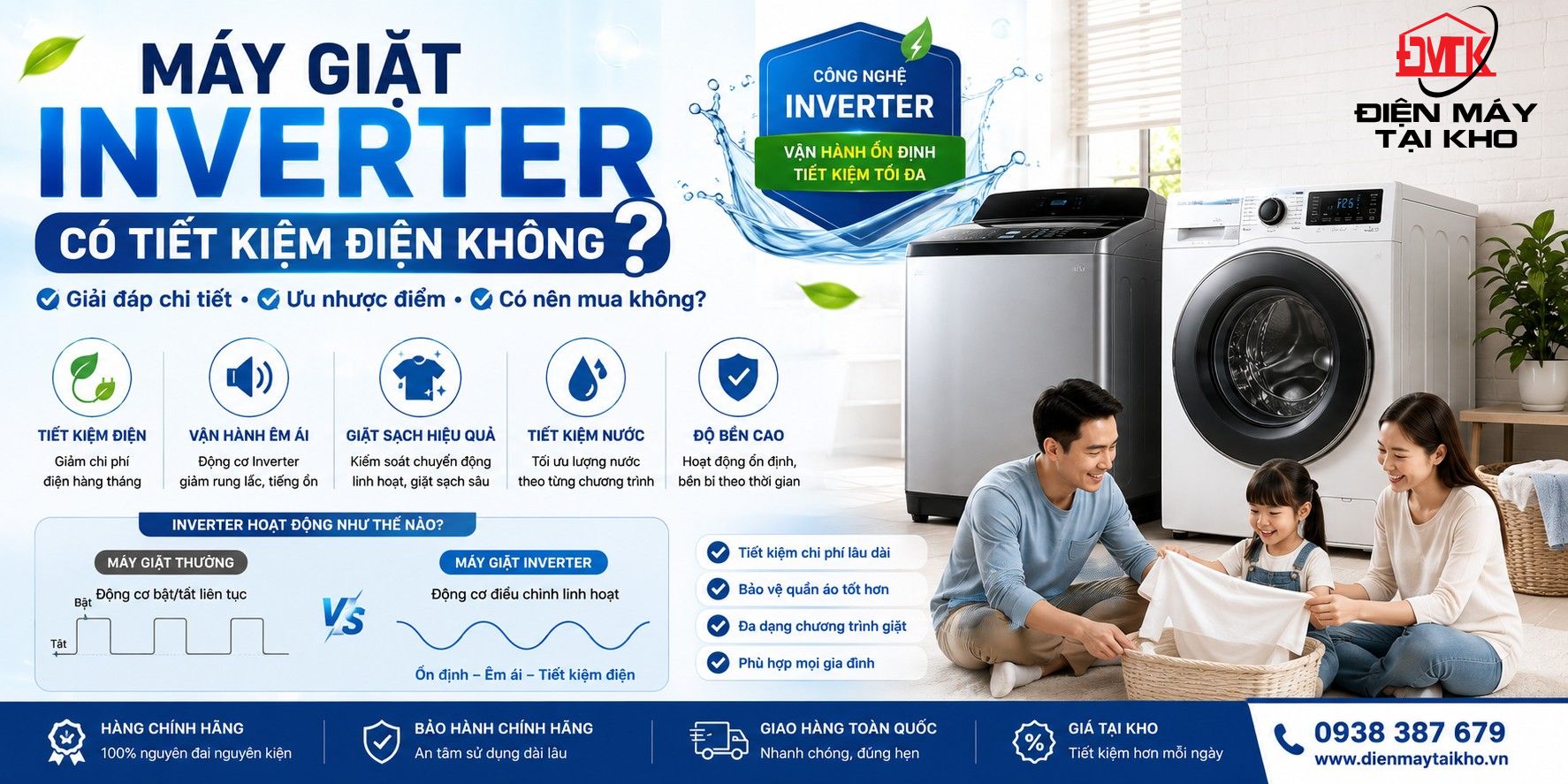 Máy Giặt Inverter Có Tiết Kiệm Điện Không? Có Nên Mua Không?