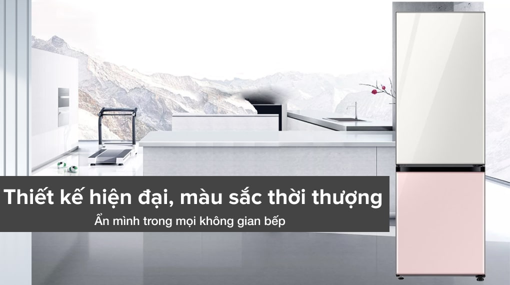 Tủ lạnh Samsung Inverter 339 lít RB33T307055/SV chinh phục cả những tín đồ nghệ thuật khó tính nhất bởi kiểu thiết kế vừa tinh tế lại sang trọng