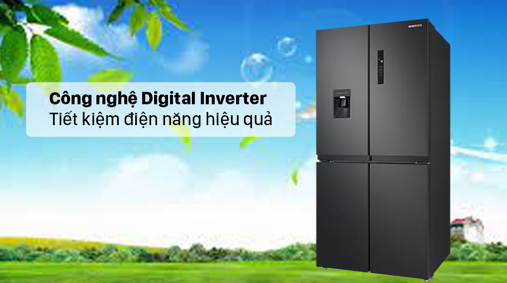 Công nghệ Digital Inverter của Tủ lạnh Samsung Inverter 488 lít Multi Door RF48A4010B4/SV giúp tiết kiệm điện năng
