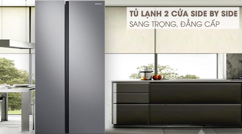 Tủ lạnh Samsung Inverter 655 lít RS62R5001M9/SV có thiết kế sang trọng, thời thượng cùng chất liệu bền đẹp với thời gian