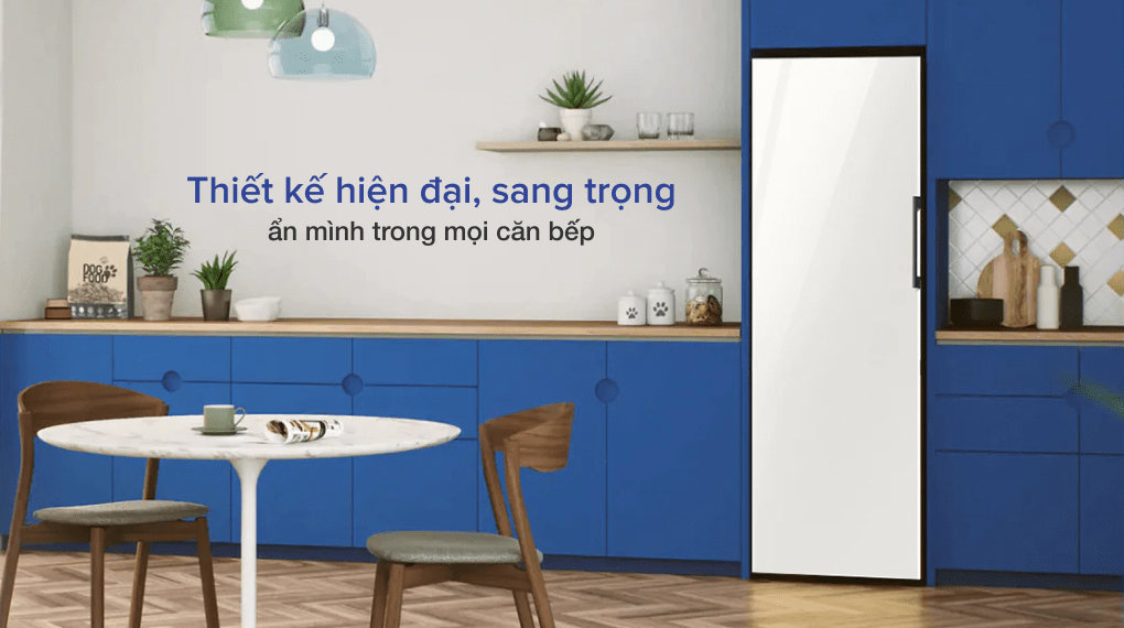 Tủ lạnh Samsung Inverter 323 lít RZ32T744535/SV dễ dàng ẩn mình vào mọi gian bếp với kiểu thiết kế vừa hiện đại, sang trọng lại cực kỳ trẻ trung