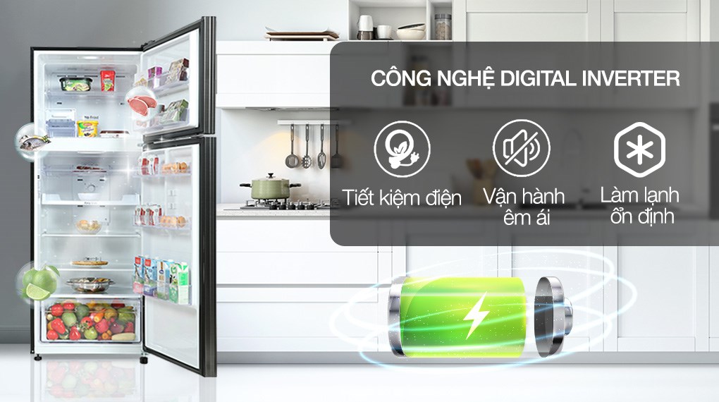 Tủ lạnh Samsung Inverter 460 lít RT46K603JB1/SV vận hành êm ái lại tiết kiệm điện năng